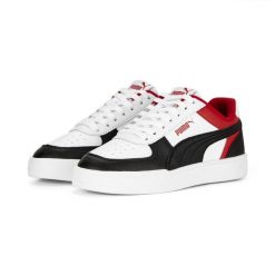 Buty sportowe Puma Caven Block Junior 391469 01. Białe buty treningowe Puma, bez wzorów, z materiału, przed kostkę, bez zapięcia, do biegania. Za 149.00 zł.