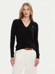 Polo Ralph Lauren Sweter 211971866005 Czarny Slim Fit. Czarne swetry Polo Ralph Lauren, xs, bez wzorów, z wełny, bez ramiączek. Za 929.99 zł.