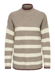 ONLY Sweter w kolorze beżowo-kremowym rozmiar: S. Brązowe swetry ONLY, s, bez wzorów, ze splotem, bez ramiączek. Za 131.43 zł.