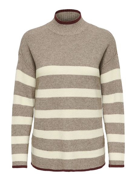 ONLY Sweter w kolorze beżowo-kremowym rozmiar: S. Brązowe swetry ONLY, s, bez wzorów, ze splotem, bez ramiączek. Za 127.05 zł.