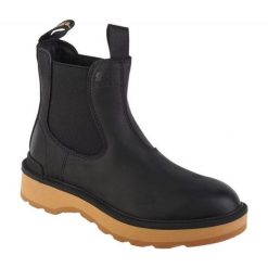 Buty Sorel Hi-Line Chelsea W 2009101010 czarne. Czarne botki bez wzorów, z gumy, bez obcasa, bez zapięcia. Za 892.76 zł.