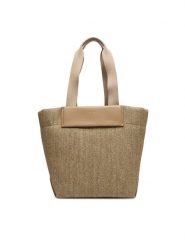 Calvin Klein Torebka Ck Raffia Medium Shopper K60K613174 Brązowy. Brązowe shopper bag Calvin Klein, bez wzorów, z tworzywa sztucznego, bez dodatków. Za 309.99 zł.