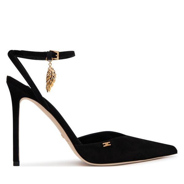 Szpilki Elisabetta Franchi. Czarne szpilki Elisabetta Franchi, bez wzorów, bez obcasa, na szpilce, bez zapięcia. Za 2,439.00 zł.