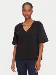 Marciano Guess T-Shirt 5GGI03 6298A Czarny Regular Fit. Czarne t-shirty Marciano Guess, s, z aplikacjami, z bawełny, bez kołnierzyka, bez ramiączek. Za 229.99 zł.