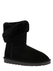 Gooce Skórzane kozaki zimowe "Beverly" w kolorze czarnym rozmiar: 36. Czarne kozaki Gooce, na zimę, bez wzorów, z materiału, eleganckie, bez obcasa, bez zapięcia. Za 166.49 zł.