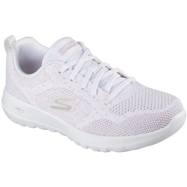 Buty sportowe damskie Skechers Go Walk Joy. Fioletowe buty treningowe Skechers, bez wzorów, bez zapięcia. Za 390.00 zł.