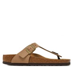 Japonki Birkenstock. Brązowe japonki Birkenstock, bez wzorów. Za 569.99 zł.