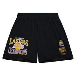 Szorty Los Angeles Lakers NBA Champions Era Szortys HWC. Czarne szorty Mitchell & Ness, bez wzorów, sportowe. Za 437.50 zł.