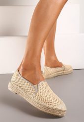 Beżowe Espadryle Nonassociation. Brązowe espadryle Born2be, z aplikacjami, z okrągłym noskiem, bez obcasa, na płaskiej podeszwie. W wyprzedaży za 72.24 zł.