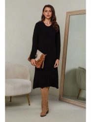 Joséfine Sukienka "Mahony" w kolorze czarnym rozmiar: S. Czarne sukienki Joséfine, na co dzień, s, bez wzorów, z kaszmiru, bez kołnierzyka, bez ramiączek, midi, proste. Za 195.99 zł.