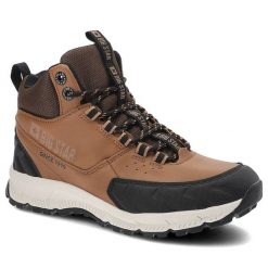 Brązowe Trekkingi Damskie Big Star Stylowe Buty. Brązowe botki BIG STAR, z materiału, bez zapięcia. Za 199.00 zł.