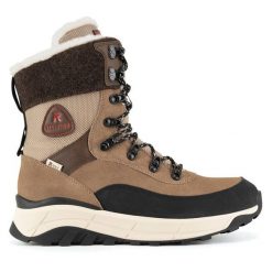 Botki Rieker Revolution Lifestyle. Brązowe botki Rieker Revolution Lifestyle, bez wzorów, bez obcasa, na płaskiej podeszwie, bez zapięcia. Za 455.00 zł.