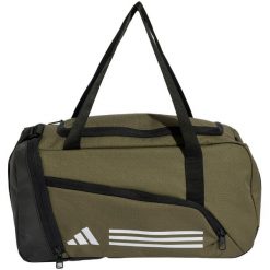 Torba adidas Essentials 3-Stripes Duffel XS. Zielone torby sportowe adidas, bez wzorów, z materiału, na ramię. Za 112.99 zł.