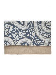 BLE Kopertówka w kolorze granatowo-beżowym - 24 x 17 x 1 cm rozmiar: onesize. Brązowe kopertówki BLE, bez wzorów, z materiału, bez dodatków. Za 33.68 zł.
