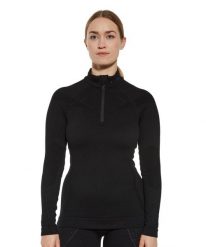 Bluza damska z krótkim ekspresem wełniana Brubeck EXTREME MERINO. Czarne bluzy Brubeck, na zimę, xl, bez wzorów, z materiału, klasyczne, bez ramiączek, bez kaptura. Za 462.49 zł.