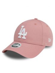 New Era Czapka z daszkiem LA Dodgers League Essential 9FORTY 60595170 Różowy. Czerwone czapki z daszkiem New Era, bez wzorów, z bawełny. Za 89.99 zł.