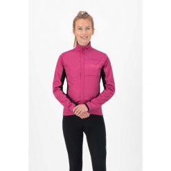 Softshelowa kurtka rowerowa damska Rogelli BARRIER. Czarne kurtki Rogelli, l, bez wzorów, z softshellu, sportowe, bez kaptura. Za 427.00 zł.