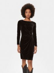 DKNY Sukienka codzienna DD3HF242 Czarny Regular Fit. Czarne sukienki DKNY, na co dzień, bez wzorów, z syntetyku, bez kołnierzyka, bez ramiączek, proste. Za 439.99 zł.