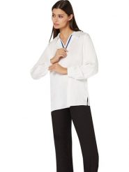 WITT WEIDEN Bluzka w kolorze białym rozmiar: 48. Białe bluzki WITT WEIDEN, bez wzorów, bez kołnierzyka, bez ramiączek. Za 56.79 zł.