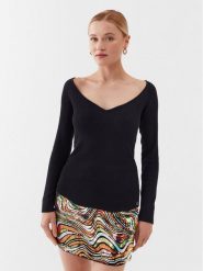 Guess Sweter W3YR25 Z37J2 Czarny Regular Fit. Czarne swetry Guess, l, z aplikacjami, z wiskozy, bez ramiączek. Za 169.99 zł.