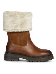 Geox Botki "Iridea" w kolorze brązowym rozmiar: 40. Brązowe botki Geox, bez wzorów, z gumy, bez obcasa, bez zapięcia. Za 323.99 zł.
