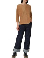 S.OLIVER RED LABEL Bluzka w kolorze jasnobrązowym rozmiar: 40. Brązowe bluzki s.Oliver RED LABEL, s, bez wzorów, bez kołnierzyka, bez ramiączek. Za 108.99 zł.