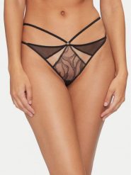 Chantelle Stringi Ester Manas C019G0 Czarny. Czarne stringi Chantelle, bez wzorów, z syntetyku. Za 139.99 zł.