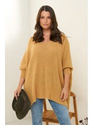 Curvy Lady Sweter w kolorze jasnobrązowym rozmiar: 40/42. Brązowe swetry Curvy Lady, bez wzorów, klasyczne, bez ramiączek. Za 132.67 zł.