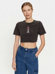 Vans T-Shirt Heartbreaker Crew Crop Ii VN000GJZ Czarny Regular Fit. Czarne t-shirty Vans, l, bez wzorów, z bawełny, bez kołnierzyka, bez ramiączek. Za 99.99 zł.