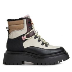 Trzewiki Pepe Jeans. Brązowe botki Pepe Jeans, bez wzorów, z jeansu, bez obcasa, na płaskiej podeszwie, bez zapięcia. Za 519.99 zł.