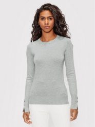 Guess Sweter Elinor W2YR30 Z2V62 Szary Regular Fit. Szare swetry Guess, s, z aplikacjami, z wiskozy, bez ramiączek. Za 209.99 zł.