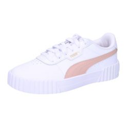 Buty damskie Puma Carina 3.0. Białe buty treningowe Puma, bez wzorów, z gumy, bez zapięcia, do biegania. Za 179.00 zł.