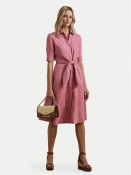 LAUREN RALPH LAUREN Sukienka koszulowa 200905667017 Różowy Regular Fit. Czerwone sukienki Lauren Ralph Lauren, bez wzorów, ze lnu, bez kołnierzyka, bez ramiączek, koszulowe. Za 1,069.00 zł.
