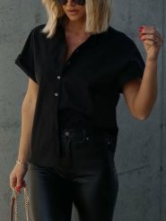 Milan Kiss Koszula w kolorze czarnym rozmiar: M. Czarne koszule Milan Kiss, m, bez wzorów, bez kołnierzyka, bez ramiączek. Za 105.88 zł.