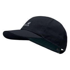Czapka z daszkiem Jack Wolfskin. Niebieskie czapki z daszkiem Jack Wolfskin, bez wzorów, z materiału, eleganckie. Za 83.99 zł.