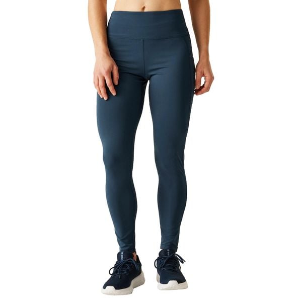 Legginsy Damskie Influential II. Niebieskie legginsy Regatta, bez wzorów, z materiału, długie. Za 77.99 zł.
