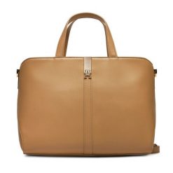 Torebka Tommy Hilfiger. Brązowe torebki klasyczne Tommy Hilfiger, bez wzorów, klasyczne, bez dodatków. Za 429.99 zł.