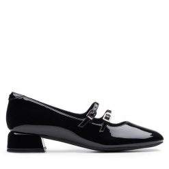 Baleriny Clarks. Czarne baleriny Clarks, bez wzorów, bez obcasa, bez zapięcia. Za 539.99 zł.