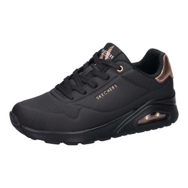 Buty Kobieta Skechers Unogolden Air czarny. Czarne buty sportowe lifestyle Skechers, bez wzorów, z gumy, sportowe, bez zapięcia, skechers sport. Za 485.00 zł.