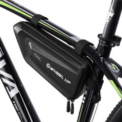 Torba rowerowa trójkątna pod ramę Wheel Up HardShell. Czarne torebki klasyczne WHEEL UP, bez wzorów, z hardshellu, sportowe, bez dodatków. Za 69.99 zł.
