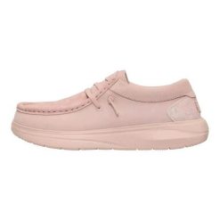 HeyDude Damskie Mokasyny Wendy Comf Suede Lace Print. Czerwone mokasyny Hey dude, bez wzorów, z materiału. Za 289.00 zł.