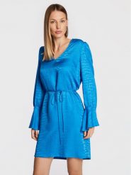 TWINSET Sukienka codzienna 222TT2125 Niebieski Regular Fit. Niebieskie sukienki Twinset, na co dzień, bez wzorów, z wiskozy, bez kołnierzyka, bez ramiączek, proste. Za 1,179.00 zł.