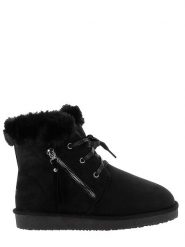 Blackfield Botki zimowe "Celia" w kolorze czarnym rozmiar: 39. Czarne botki Blackfield, bez wzorów, z materiału, z okrągłym noskiem, bez obcasa, na platformie, bez zapięcia. Za 143.90 zł.
