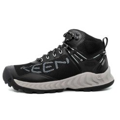 Buty Outdoorowe Keen Nxis Evo Mid Wp W Damskie. Czarne buty treningowe Keen, bez wzorów, z syntetyku, bez zapięcia. Za 419.00 zł.