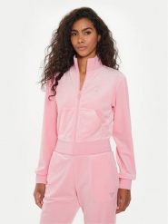 Guess Bluza V3BQ22 KBXI2 Różowy Regular Fit. Czerwone bluzy Guess, xl, z aplikacjami, z syntetyku, bez kaptura. Za 219.99 zł.