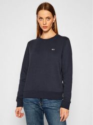 Tommy Jeans Bluza Fleece DW0DW09227 Granatowy Regular Fit. Niebieskie bluzy Tommy Jeans, xxs, bez wzorów, z jeansu, bez kaptura. Za 189.99 zł.
