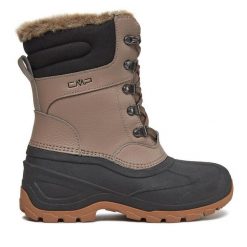 Śniegowce CMP. Brązowe śniegowce CMP, bez wzorów, bez zapięcia. Za 449.99 zł.