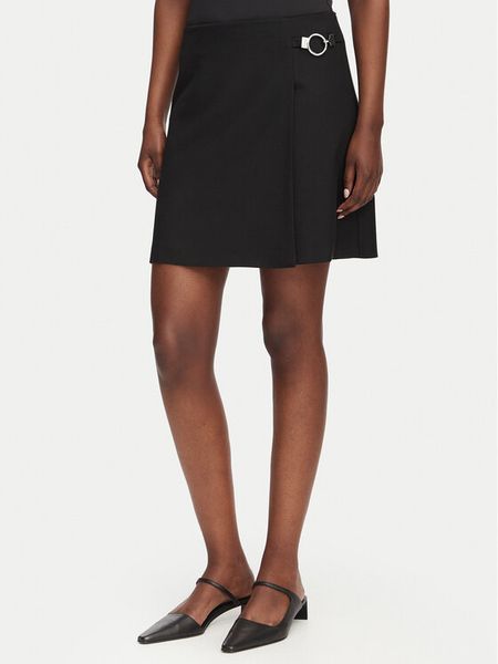 HUGO Spódnica mini Rilasi 50564193 Czarny Regular Fit. Czarne spódnice Hugo, bez wzorów, z syntetyku, mini. Za 611.99 zł.