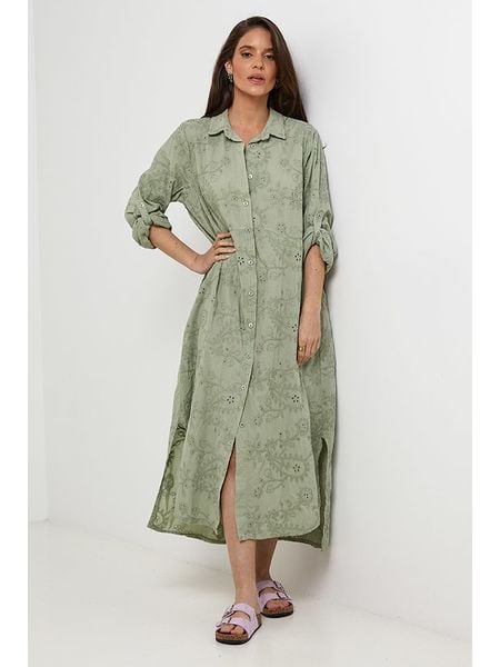 Rodier Lin Lniana sukienka w kolorze khaki rozmiar: M/L. Brązowe sukienki Rodier Lin, l, bez wzorów, ze lnu, bez kołnierzyka, bez ramiączek, maxi. Za 131.43 zł.