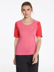 Ziener Koszulka kolarska "Nestonia" w kolorze różowo-czerwonym rozmiar: 38. Czerwone t-shirty sportowe Ziener, bez wzorów, z materiału, bez ramiączek, rowerowe. Za 88.23 zł.